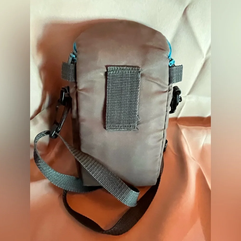 Vintage Coast Camera Bag - 90s Style Gray and Teal Men’s bag